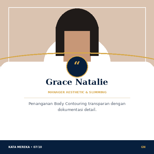 Testimoni Grace Natalie — Manager Aesthetic & Slimming Center